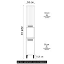 Ver imagem 4 de Paneleiro de Cozinha 2 Portas 36cm Rita Freijó/off Acetinado Z44 - Mpozenato