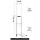 Ver imagem 4 de Paneleiro de Cozinha 2 Portas 36cm Rita Freijó/Off Acetinado Z44 - Mpozenato