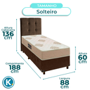 Ver imagem 2 de Kit Cama Box + Cabeceira + Colchão Solteiro D33 + Travesseiro Ortobom