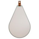 Ver imagem 1 de Espelheira Gota 76x50cm em Mdf e Suporte em Couro Pistache