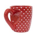 Ver imagem 3 de Caneca Porcelana Vermelha Alça Coração 700ml