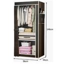 Ver imagem 2 de Guarda Roupa Solteiro Dobrável Portátil Compacto para Roupas
