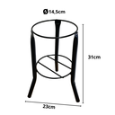 Ver imagem 2 de Suporte Tripé de Ferro Menor 14,5cm Cor Preto