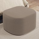 Ver imagem 2 de Kit 2 Puffs Decorativos Orgânico para Living Quarto 70cm Doha W01 Bouclê Bege - Lyam Decor