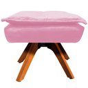 Ver imagem 6 de Puff Decorativo Base Giratória em Madeira Charger Suede Rosa - Gran Belo