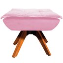 Ver imagem 7 de Puff Decorativo Base Giratória em Madeira Charger Suede Rosa - Gran Belo