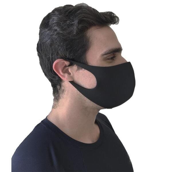 Máscara de Proteção Respiratória em Neoprene Lavável Preto - 4