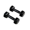 Par de Halter Dumbell Sextavado Revestido e Texturizado Ahead Sports - 9kg Preto - 1