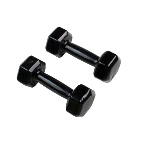 Par de Halter Dumbell Sextavado Revestido e Texturizado Ahead Sports - 9kg Preto