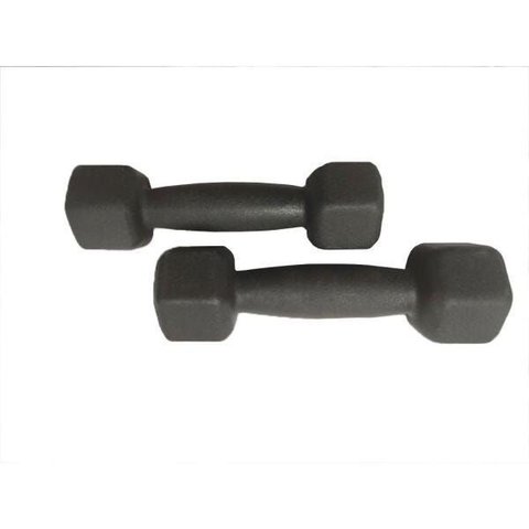 Par de Halter Dumbell Sextavado Revestido e Texturizado Ahead Sports - 6kg Preto