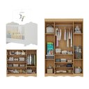 Ver imagem 5 de Quarto Bebê Completo Berço 3 em 1/Guarda-Roupa 4 Portas/Cômoda 4 Gavetas Vicente Multimóveis