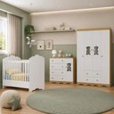 Ver imagem 3 de Quarto Bebê Completo Berço 3 em 1/Guarda-Roupa 4 Portas/Cômoda 4 Gavetas Vicente Multimóveis