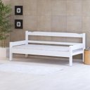 Ver imagem 1 de Sofá Cama Solteiro de Madeira Maciça Nemargi Branco