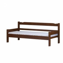 Sofá Cama Solteiro de Madeira Maciça Nemargi Castanho - 2