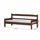 Ver imagem 3 de Sofá Cama Solteiro de Madeira Maciça Nemargi Castanho