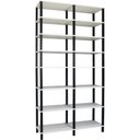 Ver imagem 1 de Estante 116x38x221 Branca Montantes Pretos