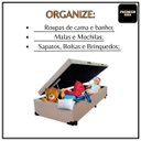 Ver mais imagens de Box Baú Solteirão Blindado na Chapa de Madeira - Corino Cinza (96x203x42)