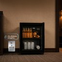 Ver imagem 3 de Frigobar Expositor Hq 50L Porta de Vidro Duplo Full Black com Luz Interna e Termostato Hq-50FBPV