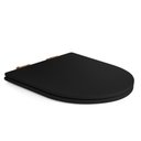 Ver imagem 1 de Assento Poliester Soft Close Carrara Preto Fosco Rose Gold para Vaso Deca
