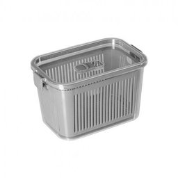 Pote Hermético Slim Com Cesto E Tampa Com Travas 1780Ml Cinza 1770 Paramount - 1