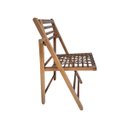 Ver imagem 2 de Cadeira Dobrável em Madeira com Encosto Palito Reclinável e Assento Corda Náutica Castanho