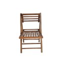 Ver imagem 1 de Cadeira Dobrável em Madeira com Encosto Palito Reclinável e Assento Corda Náutica Castanho