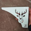 Ver imagem 7 de Mão Francesa Decorativa Branco em Aço 20cm Cabeça de Alce Cervo Zarg para Prateleira