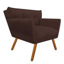 Ver imagem 5 de Kit Namoradeira e 01 Poltronas Anitta Suede Pés Palito - D'Rossi - Marrom