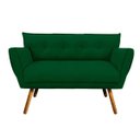 Ver imagem 2 de Kit Namoradeira e 01 Poltronas Anitta Suede Pés Palito - D'Rossi - Verde