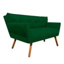 Ver imagem 4 de Kit Namoradeira e 01 Poltronas Anitta Suede Pés Palito - D'Rossi - Verde