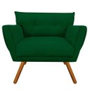 Ver imagem 3 de Kit Namoradeira e 01 Poltronas Anitta Suede Pés Palito - D'Rossi - Verde