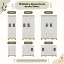 Ver imagem 7 de Quarto de Bebê Completo com Berço Americano 3 em 1 Flor Multimóveis MP4922 Madeirado/Branco