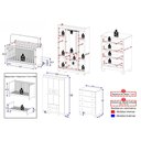 Ver imagem 4 de Quarto de Bebê Completo com Berço Americano 3 em 1 Flor Multimóveis MP4922 Madeirado/Branco