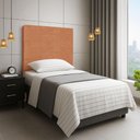 Ver imagem 1 de Cabeceira Encantador Cama Box Solteiro 100 Cm Estofada Revestida em Bouclé