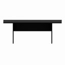 Ver imagem 3 de Mesa de Reunião Retangular Executiva Pé Painel Moderno MDP 200cm Preto F5 Office
