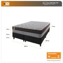 Ver imagem 3 de Cama Box King Preto + Colchão Molas Ensacadas Suporte 200 Kg Baltimore 193x203x70cm