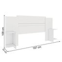 Ver imagem 3 de Cabeceira Painel Box Casal Arizona Tcil Móveis Branco