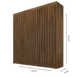 Guarda Roupa 4 Portas Potente 100% Mdf Brauna - Móveis Europa - 4