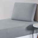 Ver imagem 2 de Jogo de Lençol Solteiro Malha 100% Algodão 2 Peças Cor Cinzaa