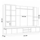 Ver imagem 6 de Rack para Sala com Painel para TV 75 pol Cristaleira LED 335cm Noble L05 Canela Gris Fosco - Lyam de