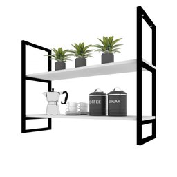 Prateleira Industrial Suspensa Teto Cozinha pratileira prateleira mdf nicho industrial nichos para - 3