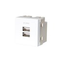 Ver imagem 1 de Módulo Tomada Duplo Carregador Usb-a Margirius Sleek 2a 10w Branco