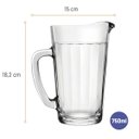 Ver imagem 3 de Jarra de Mesa Copo Americano de Vidro 750ml 6 Unidades - Nadir R540