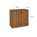 Ver imagem 6 de Armário Baixo com 02 Portas 75x80x42cm Wlab80 Lâmina Mel Branco