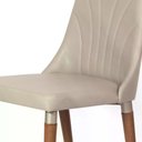 Ver imagem 6 de Conjunto de 2 Cadeiras Lara - Natural C/ Pu Off White - Champanhe