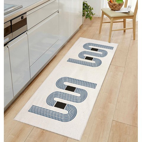 Tapete Passadeira Antiderrapante Natural Vega Azul 45x140cm FASTLAR