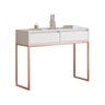 Aparador Buffet Rio 2 Gavetas para Sala 90 Cm Branco Cobre - 6