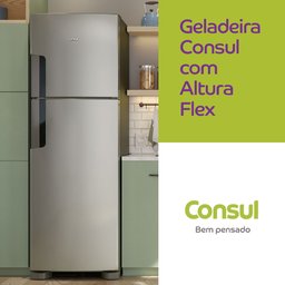 Geladeira Consul Frost Free Duplex 386 litros com Altura Flex cor  Inox  CRM44AK 220V - 13