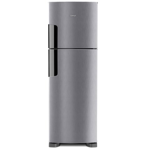 Geladeira Consul Frost Free Duplex 386 litros com Altura Flex cor  Inox  CRM44AK 220V