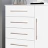 Cômoda com 4 Gavetas e sapateira Malibu New Branco - 3